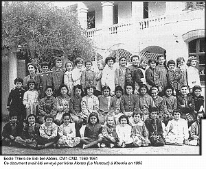 SIDI BEL ABBES ECOLE THIERS FILLES 1960 CM1